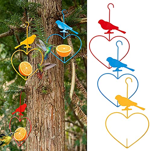 NEROSUN Hanging Oriole Birds Feeders, 3 Pack Love Shaped Birds Feeders
