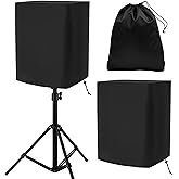 2 Pack Speaker Covers, Protective Covers for 15-in/38-cm PA Speaker, Weatherproof Dustproof Outdoor Equipment Protection, Long-lasting Black Set