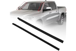 Priprilod Front Right & Left Side Windshield Molding，Compatible with Dodge Ram 1500 2009-2022，2500 3500 2010-2022，4500 5500 2011-2022# 68297609AB 68297608AB
