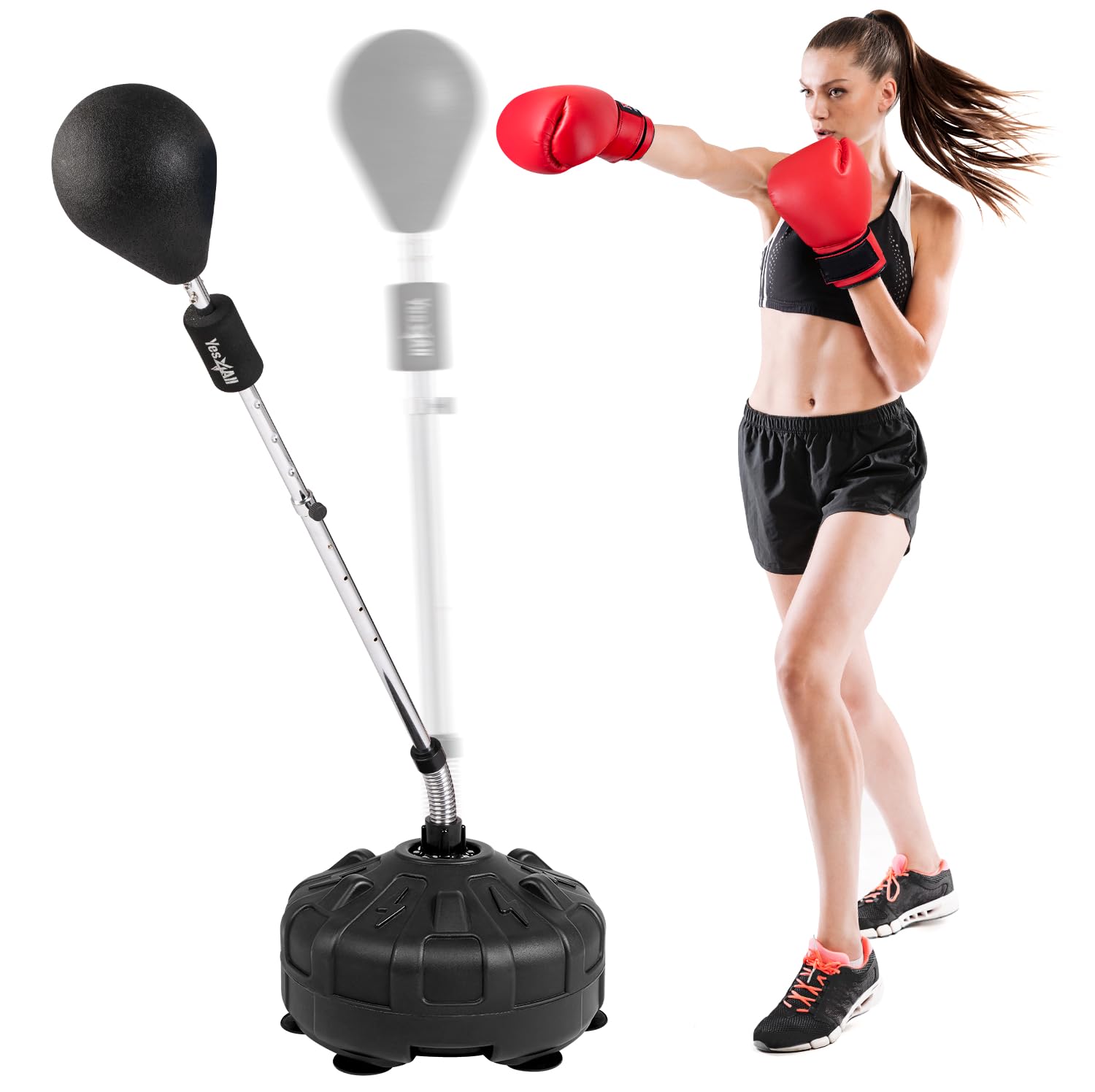 Photo 1 of **PARTS ONLY** Yes4All Punching Bag with Stand, Adjustable Height, Boxing Equipment with PU Leather Speed Reflex Ball, Home Gym Workout MMA Training & Fitness