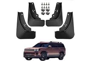 ANSUGGG Mud Flaps for 2024 2025 2026 Hyundai Santa Fe Hybrid Mud Guards Splash Guards Front & Rear SUV Set of 4PCS Black Heavy Duty Compatible with Santa Fe MudGuards Exterior Accessories