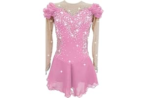Zagitova Figure Skating Dress for Girls Patchwork Women Open Back Printing Competition Dance Outfits Shiny Rhinestone