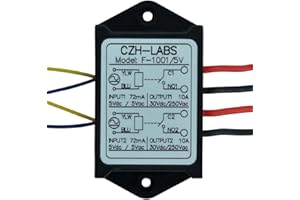 CZH-LABS Electronics-Salon 1PCS Dual SPST-NO 10Amp Power Relay Module, AC/DC 5V Control Voltage.