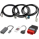 6 Pcs Diagnostic Cables Set for Tesla Model 3, Y, S, X | OBD2 Connector Work Scanner RJ45 USB LAN Diagnostic Tools Adapter for 1137658-00-C,1013230-00-A