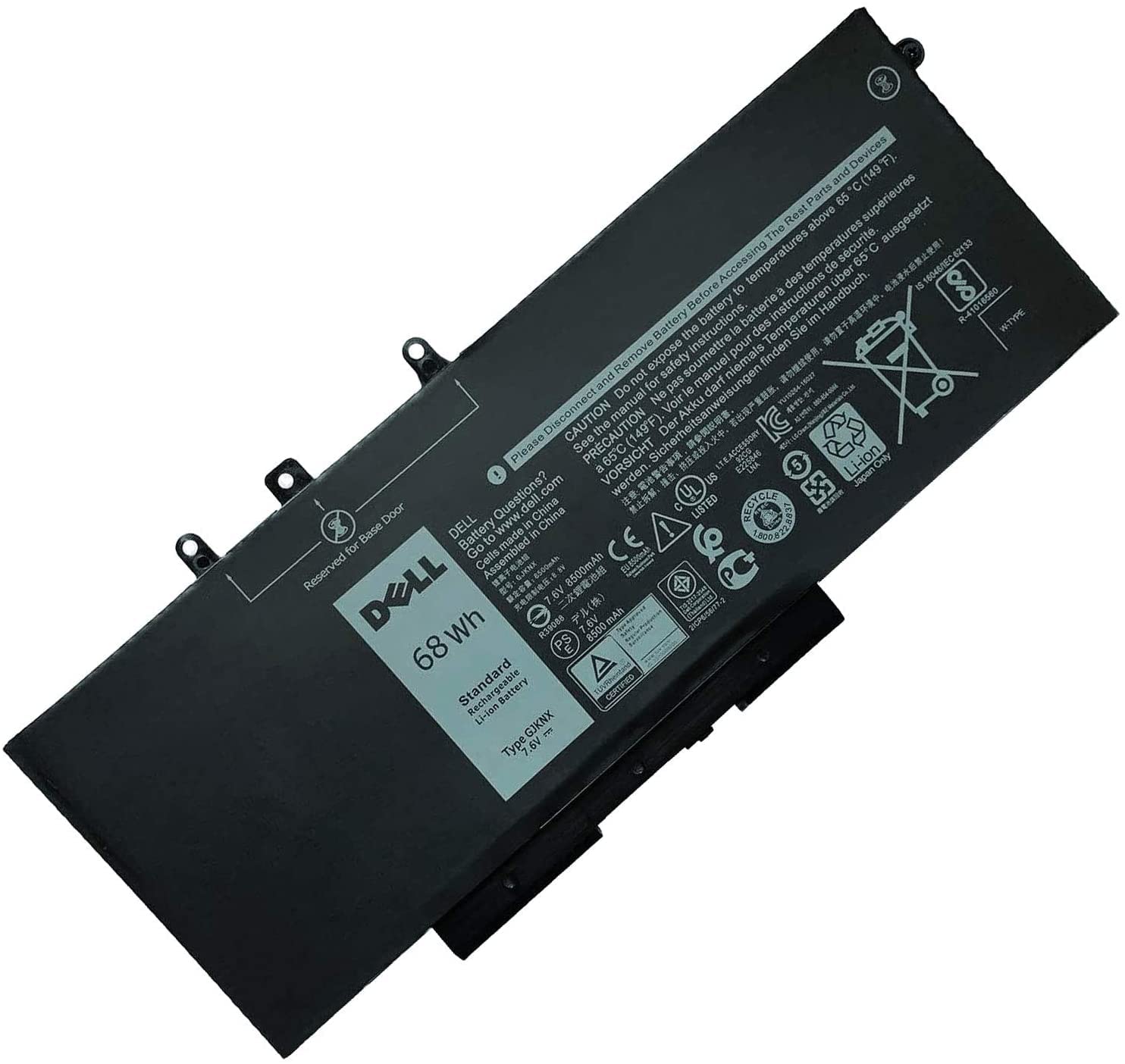 DELL GJKNX 7.6V 68Wh 4-Cell Notebook Battery For