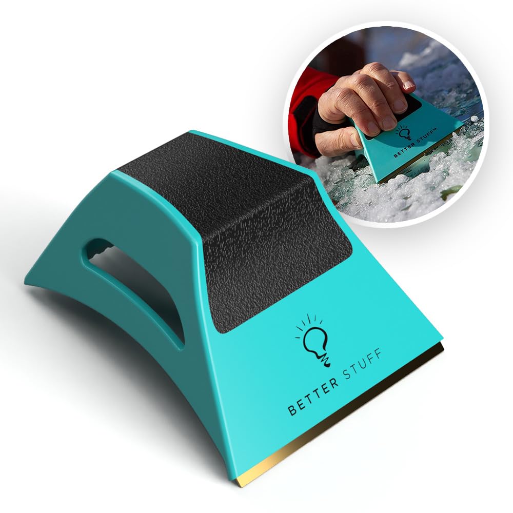 Photo 1 of The Better Ice Scraper for Car Windshield | Fast, Efficient, Ergonomic | Magically Remove Ice and Frost from Auto Window | Patented Shape Shifting Technology | Durable Brass Edge | Compact | Pack of 1