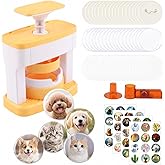 Button Maker Machine, 55mm(2.16inch) DIY Creative Badge Press Machine Set with 48PCS Button Makersupplies and 24PCS Badge Sleeves for Pin Maker Arts, Crafts Birthday Gifts and School Projects
