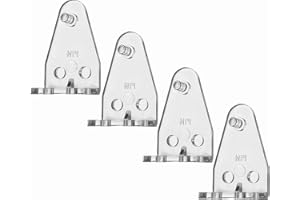 Cutelec 4pcs Hold Down Bracket Clear Plastic Bottom Rail Hold Clips for 1inch Mini Blinds