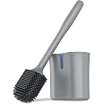 MR.SIGA Toilet Plunger and Bowl Brush with Holder, Heavy Duty Toilet Brush and Plunger Set for