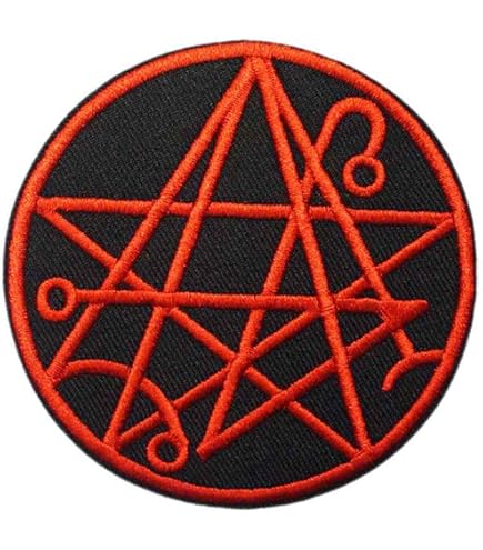 Subdued Leviathan Cross Crux Satanus Satan Demon Symbol Morale Embroidered Fastener Patch