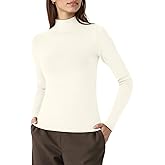 OQQ Women's Sweaters Mock Neck Long Sleeve Wool Skinny Work Pullover Sweaters