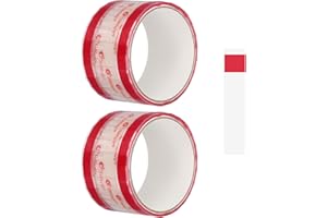 PATIKIL 11x55mm Beverage Sealing Tape, 2 Roll Tamper Proof Stickers Food Stickers Safe Secure Tamper Evident Labels for Coffe