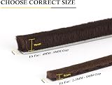 fowong Self-Adhesive Door Window Frame Brush Seal Weatherstrip 4.9 m Brown view 7