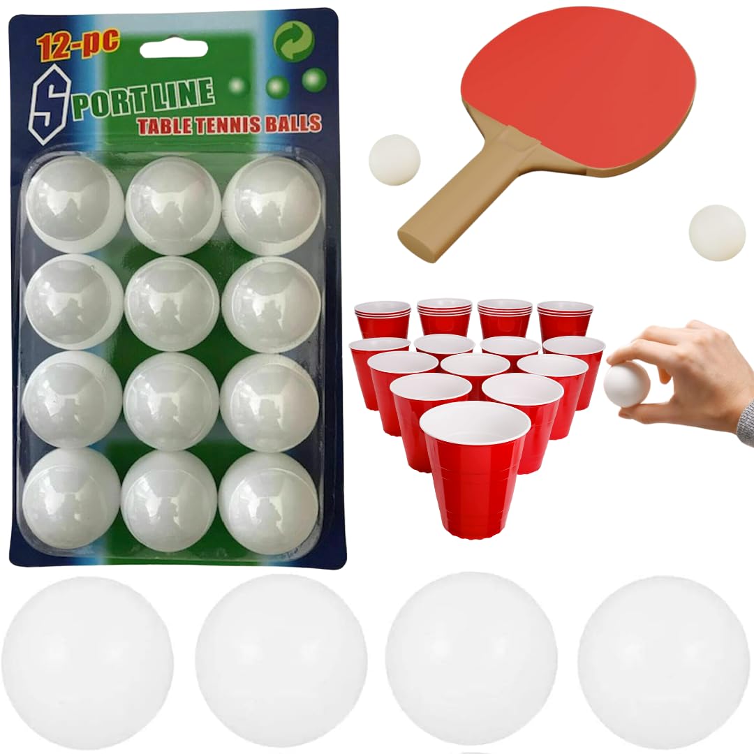 Citystores® 24 Table Tennis Ping Pong White Balls Ultimate Durability Indoor & Outdoor Cat Dog Games Party No Logos