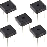 Bridgold 5pcs KBPC1010 Bridge Rectifier Diode Single Phase10A 1000V,4-Pin. | Full Wave 10 Amp 1000 Volt Electronic Silicon Diodes