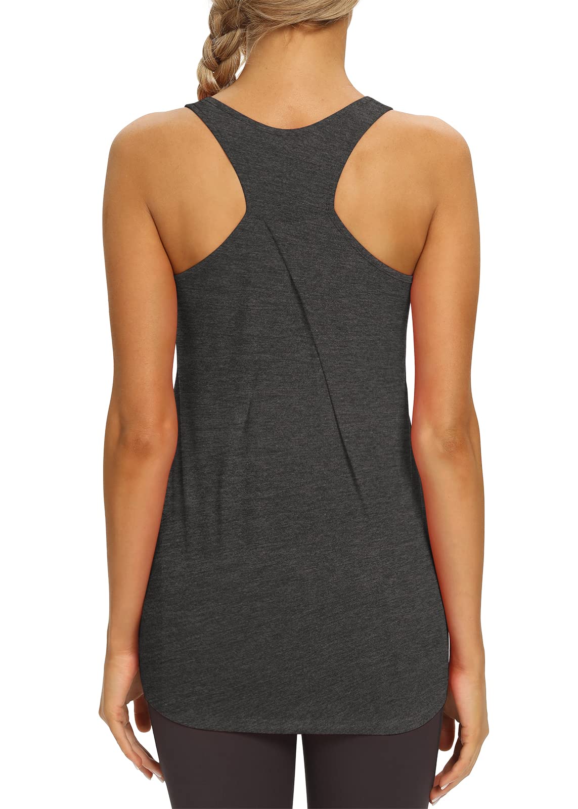 Mippo Athletic Tank Tops for Women Long Workout