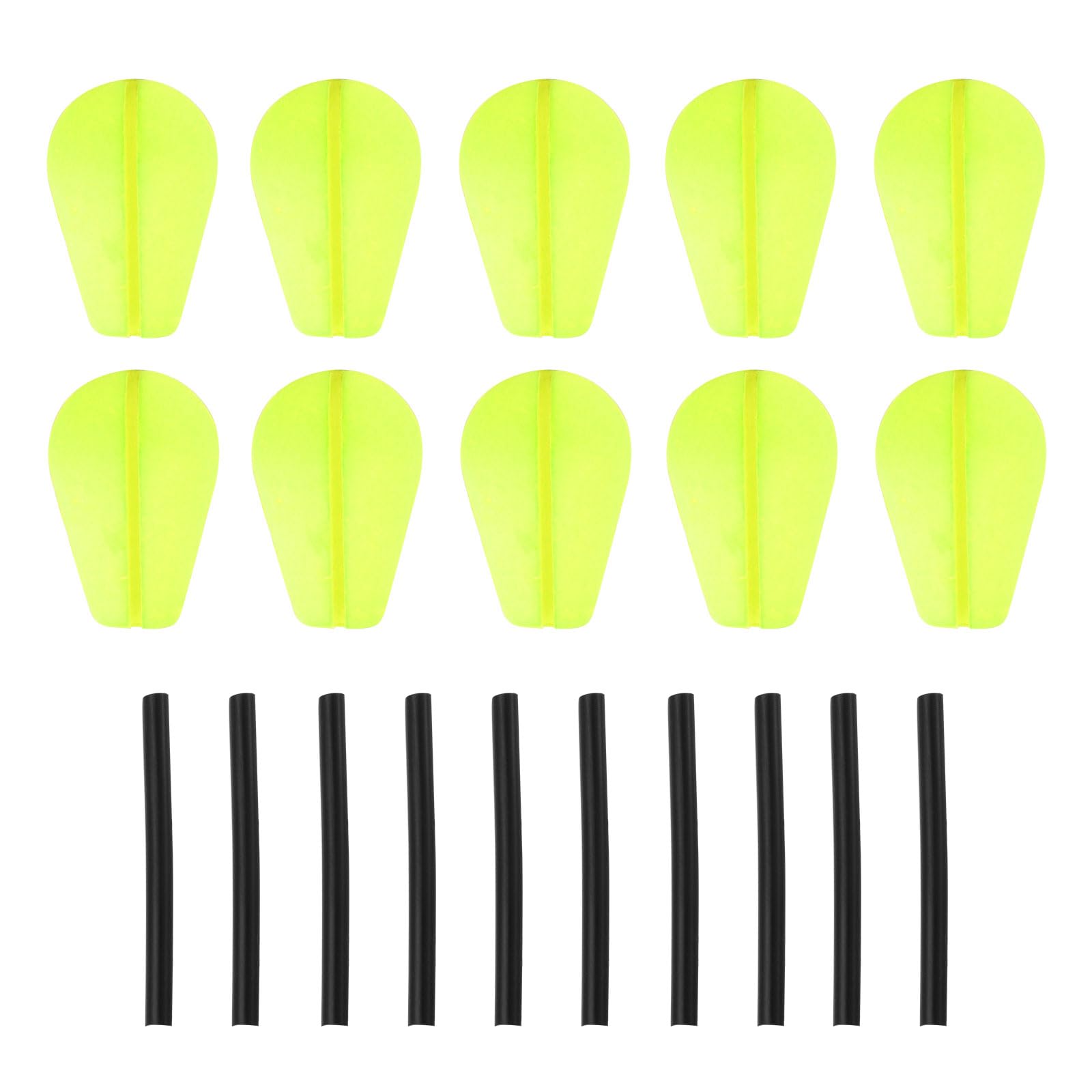 PATIKIL Fishing Float Foam, 10 Pack EVA Water Drop Strike Indicator Bobber Teardrop Floating for Crappie Trout Bass Fly Fishing, Yellow