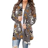 Oil Painting Shirt Van Gogh Gift Starry Night Long Open Front Cardigans for Women Long Sleeve Clothing Lightweight Sweater