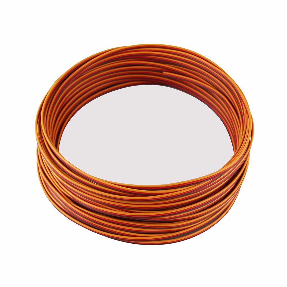 OliYin 50 feet Servo JR Color Extension Cable 3p Line Futaba JR Aircraft Model Wire 30 core x0.08mm 1.2mm