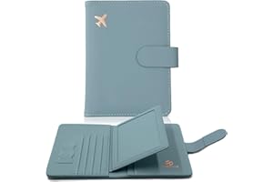 Melsbrinna Rfid Passport Holder for Travel women/Men, Cute Passport Wallet Rfid Blocking Card Slots, Rfid Passport Cover/CaseTravel Wallet, Passport Book Holder (1, Green2)