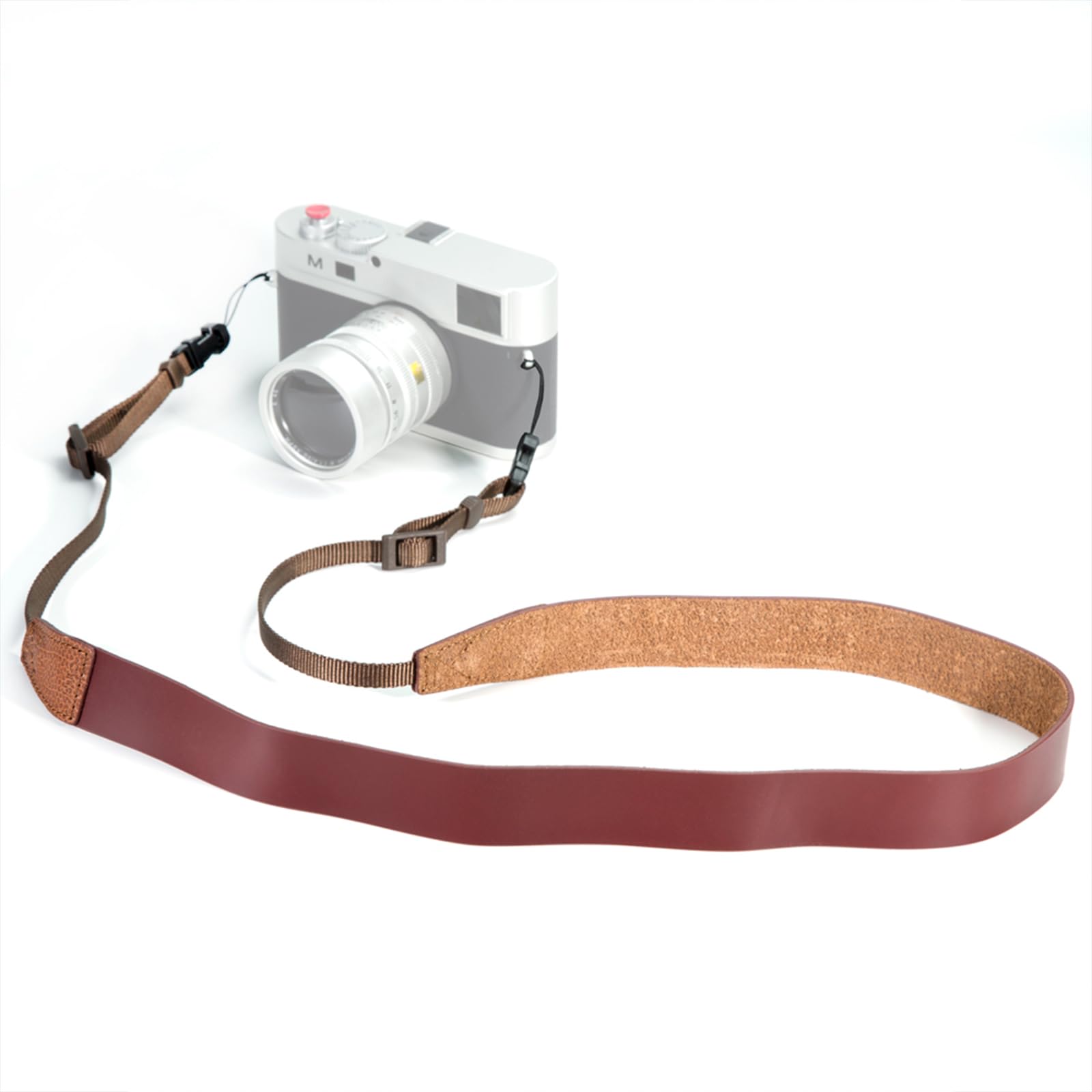 CANPIS Genuine Leather Camera Strap, Adjustable 116-140cm Camera Shoulder Strap Vintage Camera Neck Strap for Universal DSLR Camera (Brown)