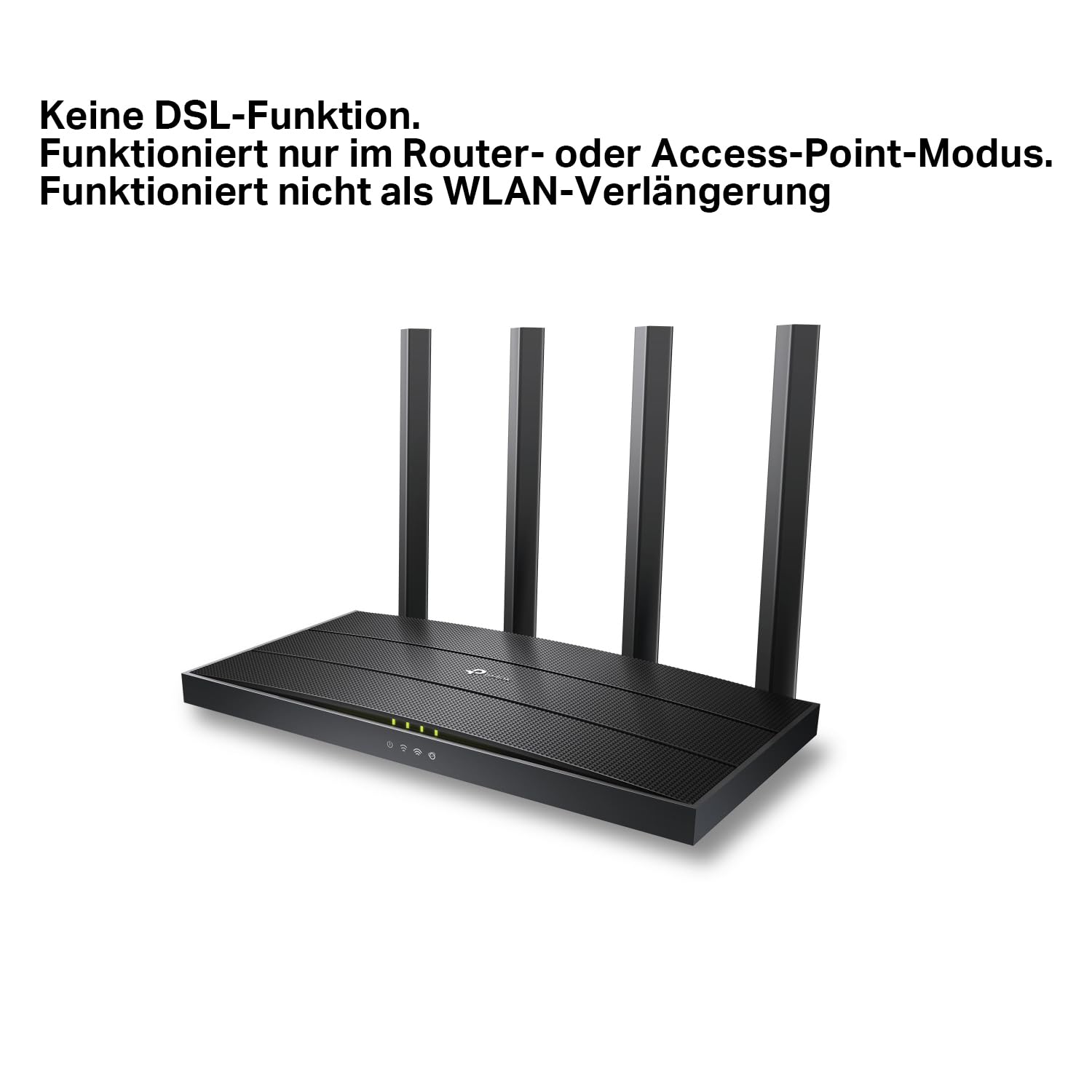 TP-Link Archer AX18 Wi-Fi 6 WLAN Router, Dualband AX1500, 4 Gigabit-Ports, WPA3, Kindersicherung, Gast-Netzwerk, keine DSL-Funktion