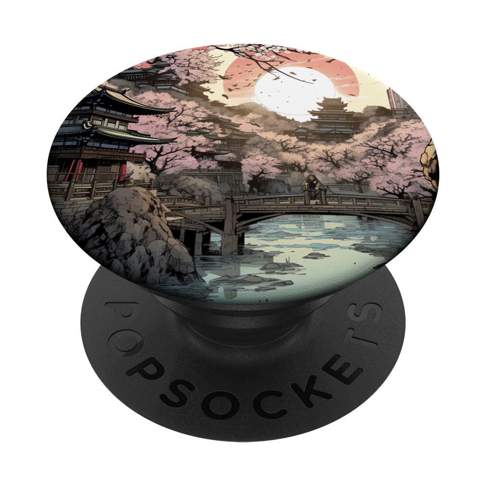 Tranquil Arboreal Reverie A Blossom-Adorned Comic Tale PopSockets Swappable PopGrip