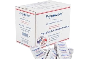 P36B Fry Powder Oil Stabilizer and Filter Aid, Food Centers Cook Hotter, Deep Fryer Cooking Oil Saver Helps Save Oil & Remove Carbon Deposits, 72 x Size B Portion Pack(240ML Each) Fry Powder by MirOil