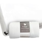 Guava Family Lotus Travel Crib Sheet | Fiited &amp; Breathable | 100% Cotton | 1 Fitted Sheet for Baby with Reinforced Buckle &amp; Velcro Slot | Wrinkle Resistant, Soft, Strechy | Premium Snug Jersey Knit