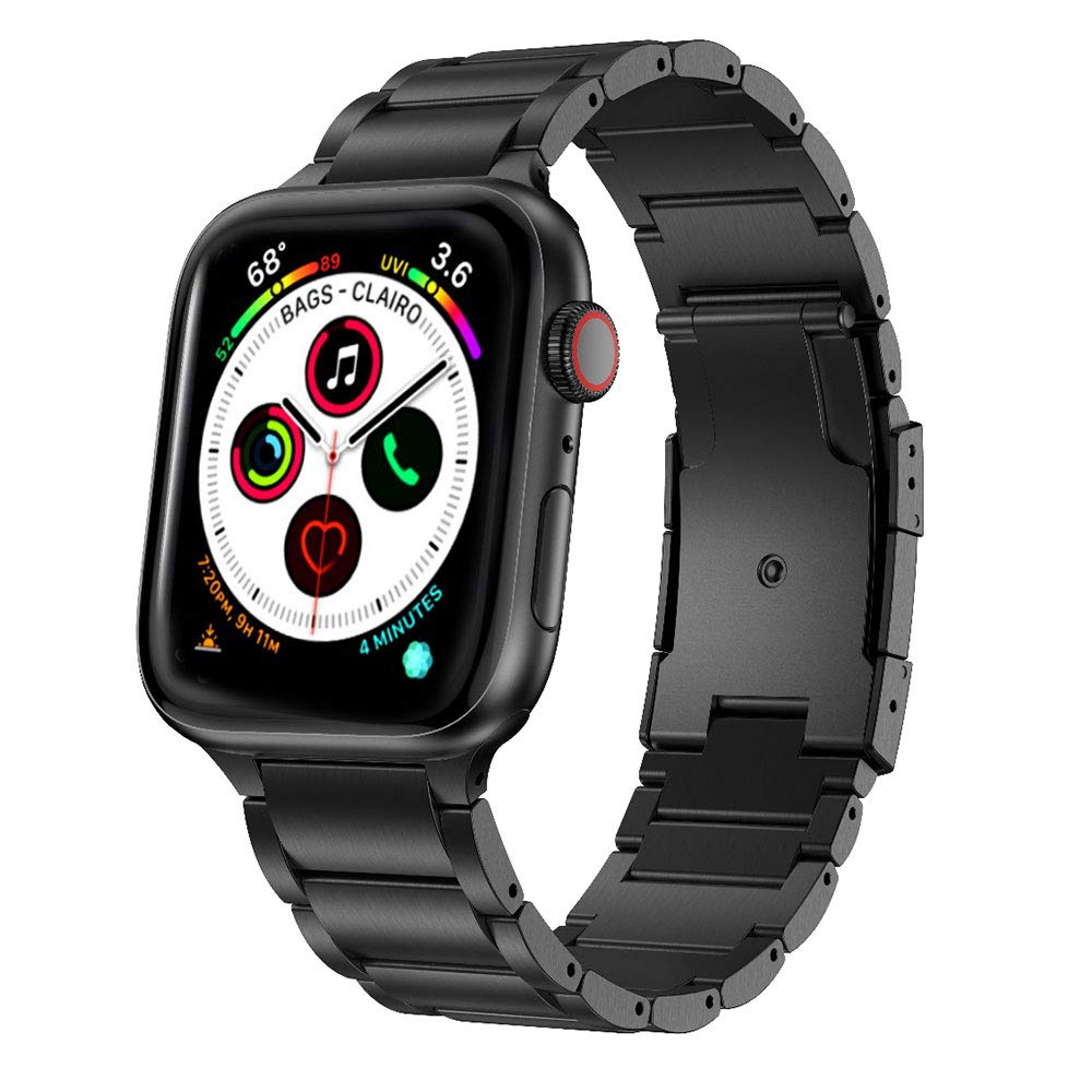 ANBEST Compatible with Apple Watch Band 38mm / 40mm / 42mm / 44mm Classic Titanium Alloy Strap for Apple Watch Series 5 Series 4 Series 3 Series 2 Series 1