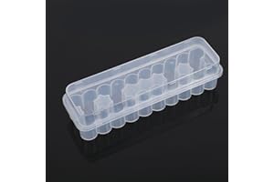 24-Slot Peptide Vial Organizer for Refrigerator, Stackable Plastic 3ml Vial Storage Case Holder Box for Storage & Organizatio