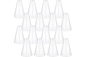 HSLCGF 16 Pcs Cheer Megaphone for Party White Plastic Megaphone DIY Accessory for School Outdoor Activities Party Favors Sports Match Game (16, White)