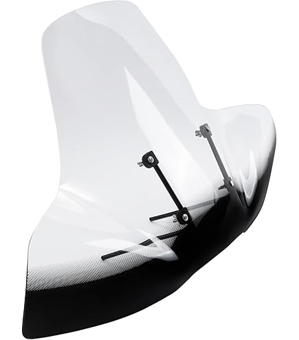 PowerMadd By Cobra Clear W/Black Fade 20.5 In. Tall Windshield - 11640