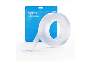 Aylaa Double Sided Tape Heavy Duty, 1.18"x120" Nano Double Sided Adhesive Tape for Walls, Removable Double Stick Tape, Picture Hanging Strips (10 Feet)