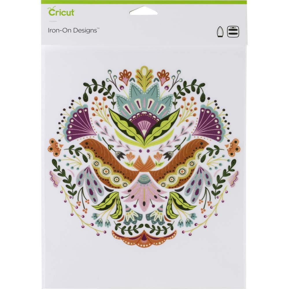 Cricut Iron (Floral Mandala) Large Ready-to-Apply Design, Multi, One Size
