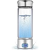 LevelUpWay Hydrogen Water Bottle - Advanced SPE/PEM Technology, Premium Borosilicate Glass, Made for Daily Hydration