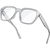 VISOONE Oversized Square Blue Light Blocking Glasses Fashion Computer Eyewear for Women and Men BENNETT
