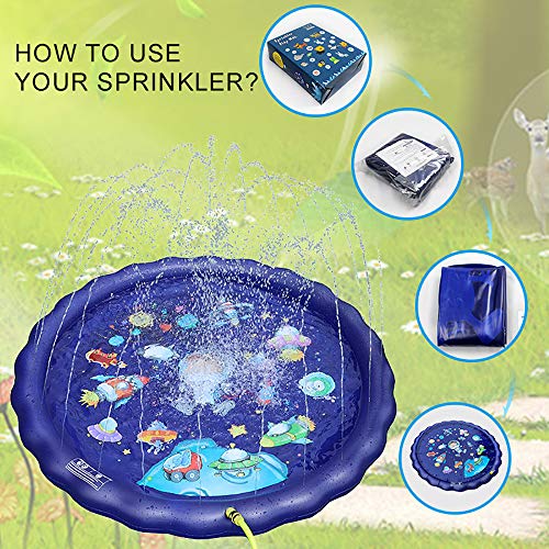Calazip Inflatable Splash Pad Sprinkler for Kids, 68\