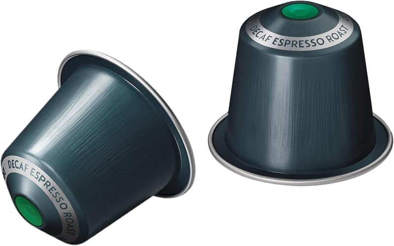 Espresso Roast Descafeinado de Nespresso, Cápsulas de Café de Tueste Intenso 10 x 10 (100 Cápsulas)
