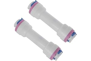 DGZZI Check Valve 2PCS 1/4" One Way Push Fit Straight Quick Connect Check Valves for RO Pure Water Reverse Osmosis System