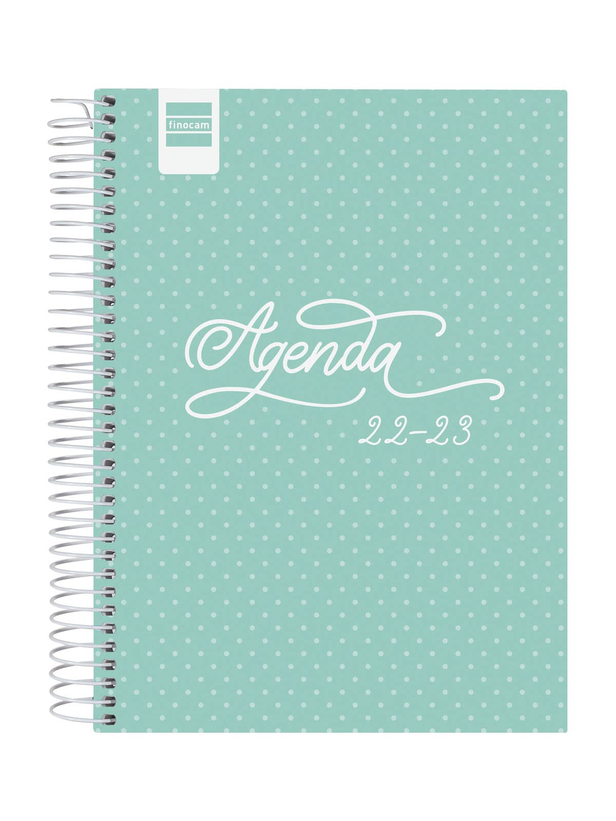 Finocam - Diary 2022 2023 Cool 1 Day Page September 2022 - June 2023 (Leading Year) + July and August Summary Turquoise Spanish