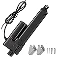JQDML 12V Linear Actuator 4 Inch Stroke Heavy Duty 660lbs/3000N IP65 Waterproof Electric Actuator Speed 0.2"/sec with Mountin