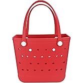 Addoklm Lightweight Extra large Rubber Beach Bag Small mini Tote Bag for Gym Waterproof medium Open Handbag for Pool Sports