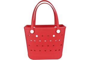 Addoklm Medium Size Lightweight Rubber Beach Bag BABY Small Waterproof Washable Tote