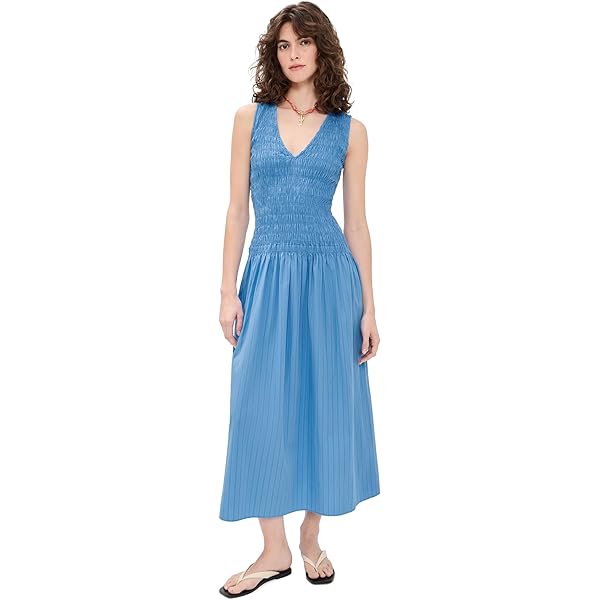 sorellas the brand turquoise knitted halter dress TEAL halter dress with slit main image 0
