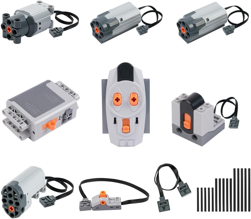HOTUT 25 PCS Power Functions Motor Battery Box Remote Receiver Set 1L 2M Servo