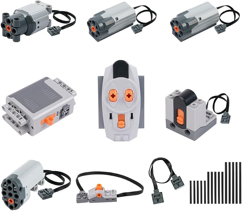 HOTUT 25 PCS Power Functions Motor Battery Box Remote Receiver Set 1L 2M Servo
