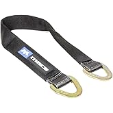 Mac'sMac Tie Downs 121736 Black 36" x 2" Axle Strap with Delta Ring and Protective Sleeve - 10,000 lb Load Capacity
