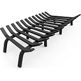Woodeze 36-Inch Lifetime Heavy-Duty Steel Fireplace Grate, Log Holder | Heat-resistant Black 39 Lb Basket Style, 36 X 32 X 17 in, Indoor Wood or Coal Use, Alternative to Cast Iron.