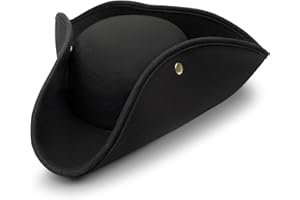 Pirate Costume Hat Women/Men, Pirate Accessories Tricorn Halloween Hat for Adults